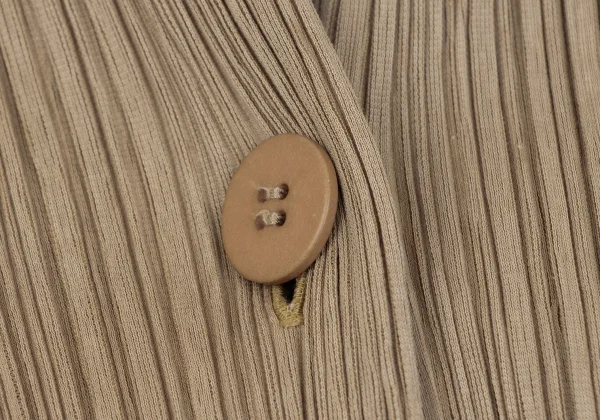 PLEATS PLEASE Draped Neck Deformation Pleated Jacket K-163705_006