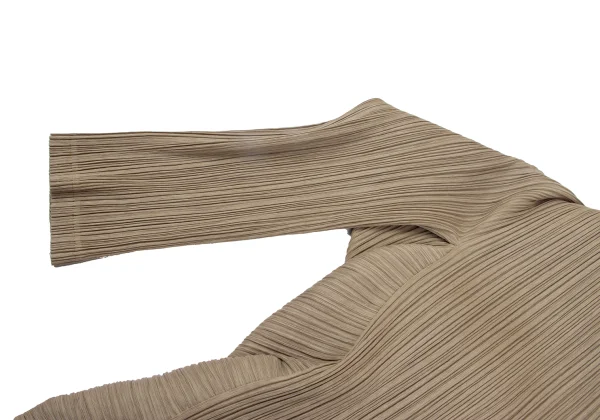 PLEATS PLEASE Draped Neck Deformation Pleated Jacket K-163705_007