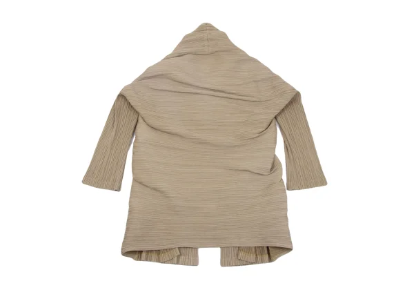 PLEATS PLEASE Draped Neck Deformation Pleated Jacket K-163705_012