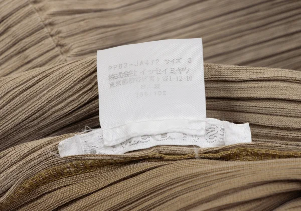 PLEATS PLEASE Draped Neck Deformation Pleated Jacket K-163705_014