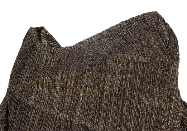 PLEATS PLEASE Lame Pleated Drape Cardigan K-163706_005
