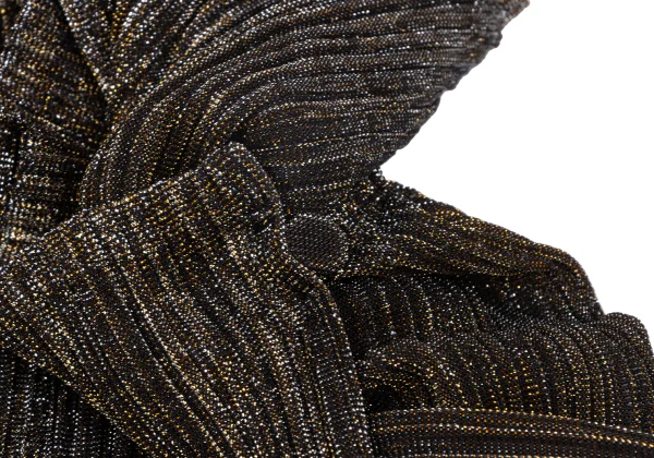 PLEATS PLEASE Lame Pleated Drape Cardigan K-163706_009