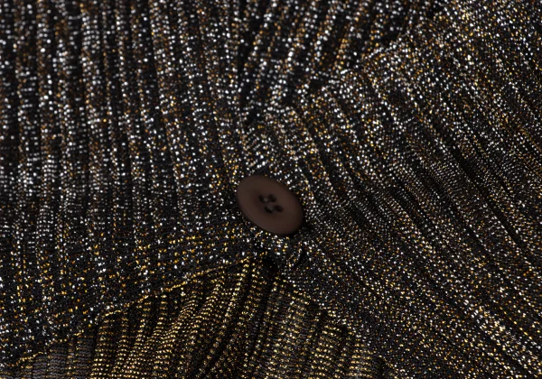 PLEATS PLEASE Lame Pleated Drape Cardigan K-163706_011