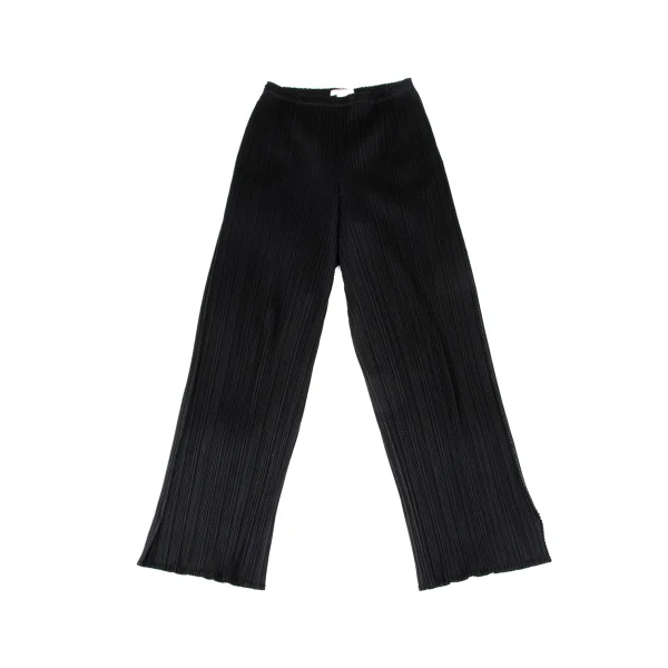 PLEATS PLEASE Cutting Design Pleated Pants Black 3 K-163713_001