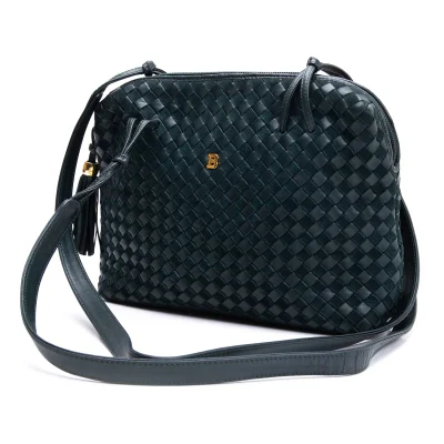 BALLY Intrecciato Leather Shoulder Bag