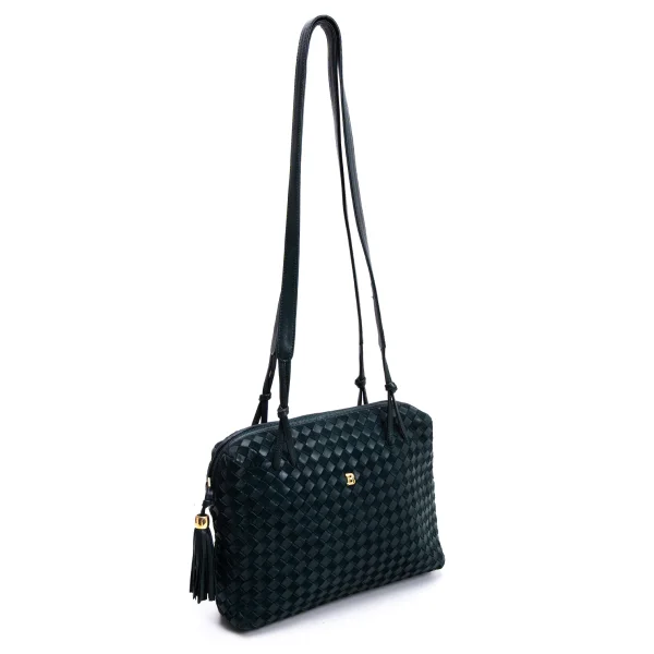 BALLY Intrecciato Leather Shoulder Bag K-163722_002