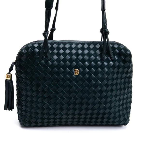 BALLY Intrecciato Leather Shoulder Bag K-163722_003