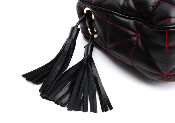 SONIA RYKIEL Quilted Tassel Leather Hand Bag K-163723_007