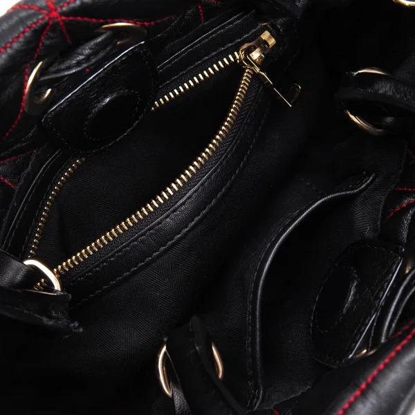 SONIA RYKIEL Quilted Tassel Leather Hand Bag K-163723_009