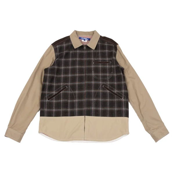 JUNYA WATANABE MAN COMME des GARCONS Check Switching Blouson Beige L K-163730_001