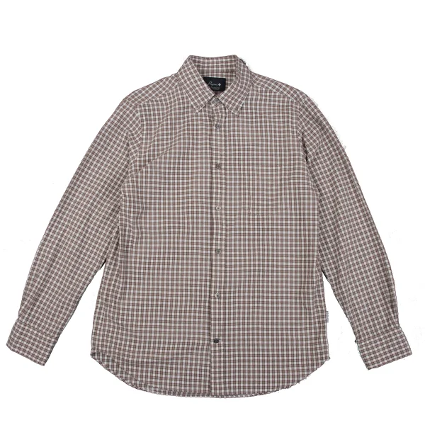 Papas+ Check Button Down Flannel Shirt Brown,White M K-163736_001