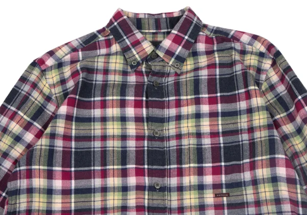 Papas+ Cotton Checked Button Down Flannel Shirt K-163737_002