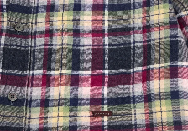 Papas+ Cotton Checked Button Down Flannel Shirt K-163737_005