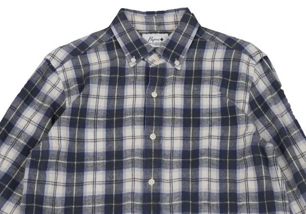 Papas+ Cotton Checked Button Down Flannel Shirt K-163738_002