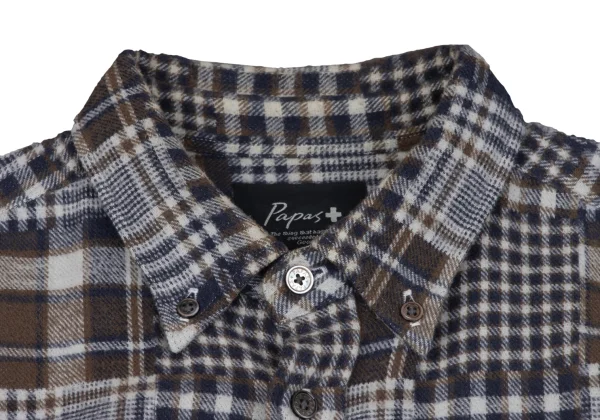 Papas+ Cotton Crazy Pattern Button Down Flannel Shirt K-163739_003