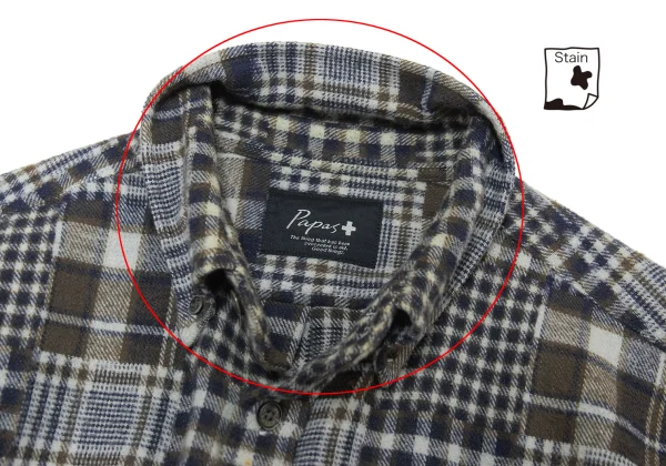 Papas+ Cotton Crazy Pattern Button Down Flannel Shirt K-163739_005