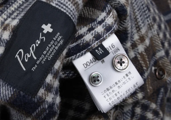 Papas+ Cotton Crazy Pattern Button Down Flannel Shirt K-163739_017