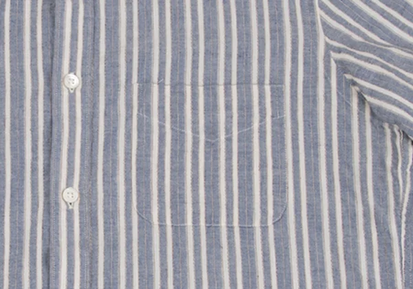 Papas+ Cotton Linen Striped Short Sleeve Shirt K-163740_005