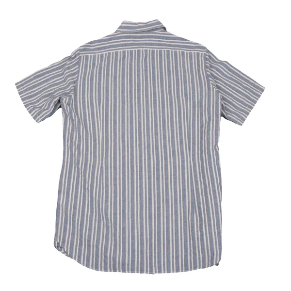 Papas+ Cotton Linen Striped Short Sleeve Shirt K-163740_009