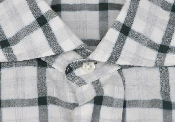 Papas+ Cotton Blend Wrinkled Check Short Sleeve Shirt K-163741_004