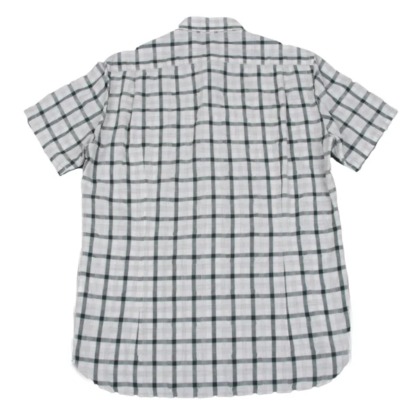 Papas+ Cotton Blend Wrinkled Check Short Sleeve Shirt K-163741_011