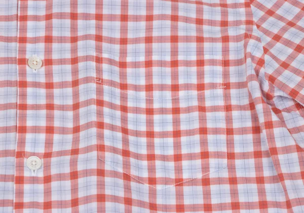 Papas+ Cotton Check Button Down Short Sleeve Shirt K-163742_006
