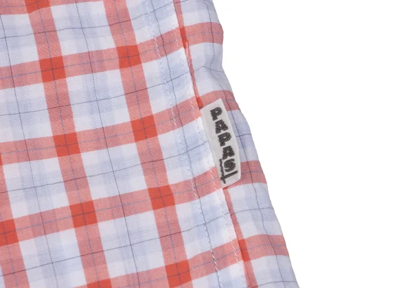 Papas+ Cotton Check Button Down Short Sleeve Shirt K-163742_008