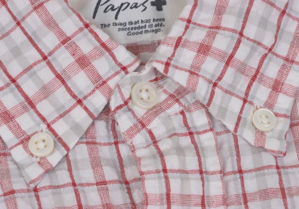 Papas+ Cotton Poly Check Seersucker Short Sleeve Shirt K-163743_003