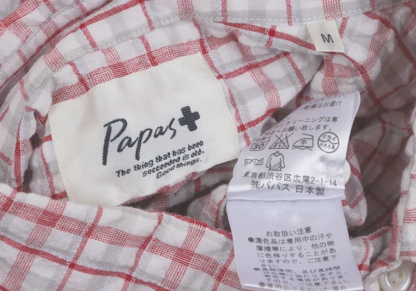 Papas+ Cotton Poly Check Seersucker Short Sleeve Shirt K-163743_013