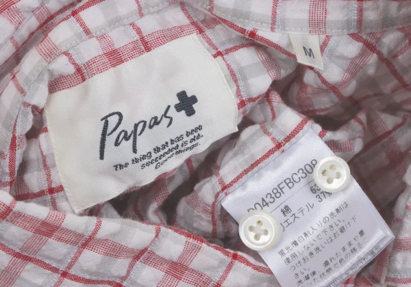 Papas+ Cotton Poly Check Seersucker Short Sleeve Shirt K-163743_014