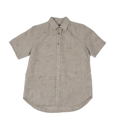 Papas+ Animals Embroidery Linen Shirt