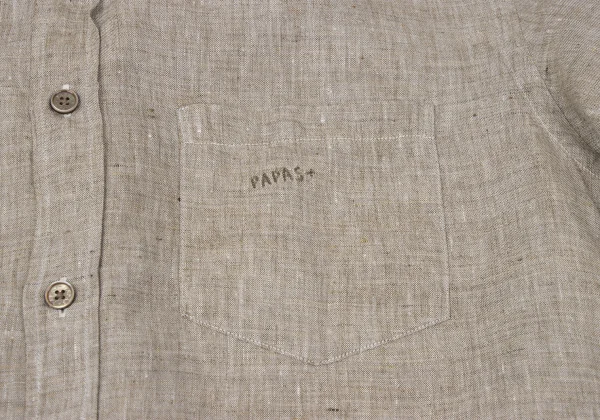 Papas+ Animals Embroidery Linen Shirt K-163744_006