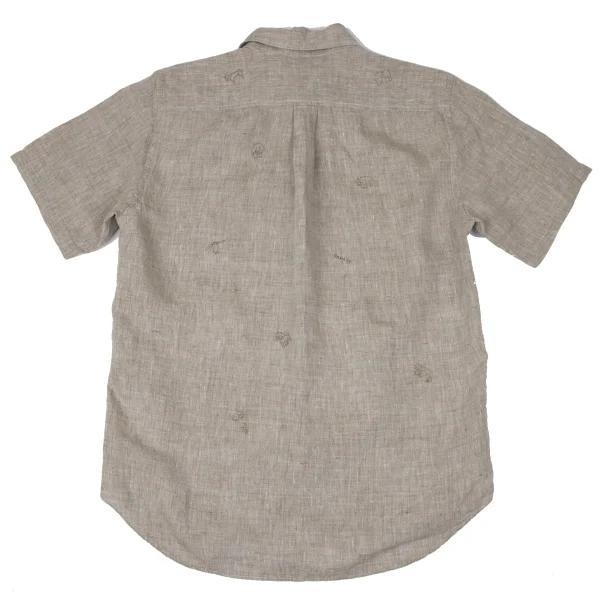 Papas+ Animals Embroidery Linen Shirt K-163744_016