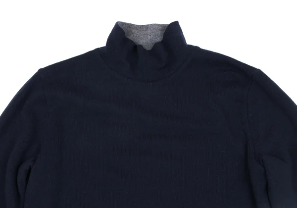 Papas+ Wool Layered Design Reversible High Neck Knit Sweater K-163746_002