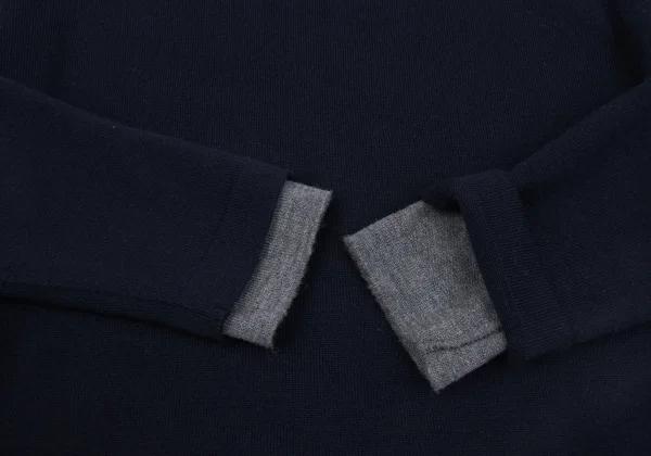 Papas+ Wool Layered Design Reversible High Neck Knit Sweater K-163746_005