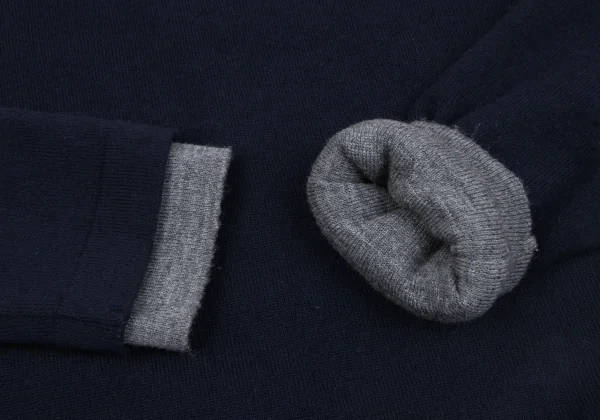 Papas+ Wool Layered Design Reversible High Neck Knit Sweater K-163746_006