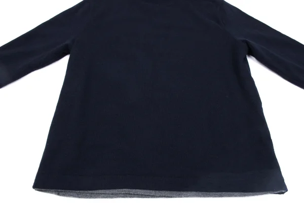 Papas+ Wool Layered Design Reversible High Neck Knit Sweater K-163746_007