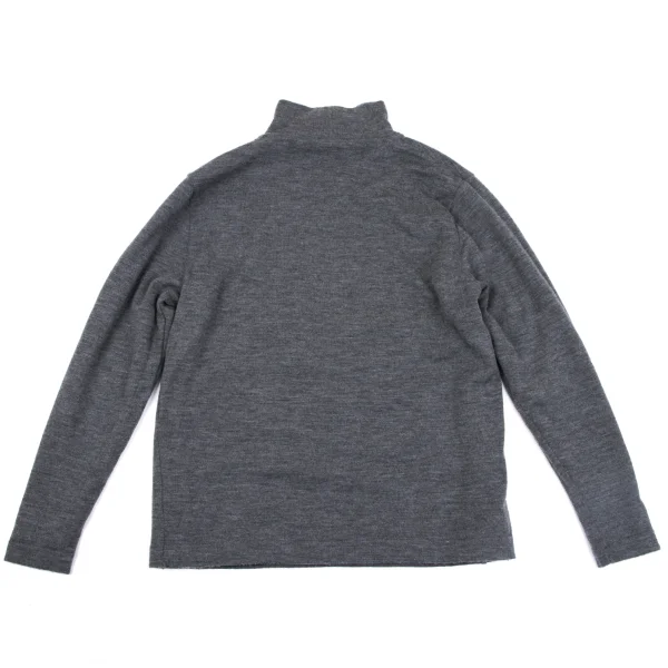 Papas+ Wool Layered Design Reversible High Neck Knit Sweater K-163746_012