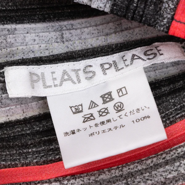 PLEATS PLEASE Stripe Pleated Sleeveless Top K-163751_011