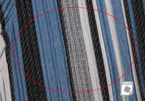 PLEATS PLEASE Poly Cotton Stripe V Neck Top K-163753_009