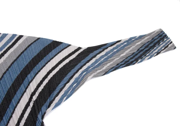 PLEATS PLEASE Poly Cotton Stripe Cardigan K-163754_006