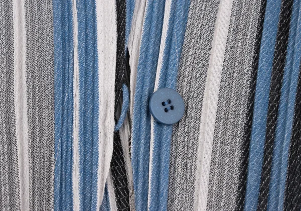 PLEATS PLEASE Poly Cotton Stripe Cardigan K-163754_008