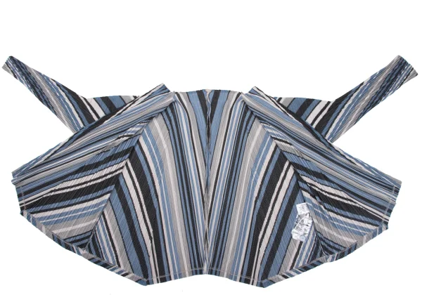 PLEATS PLEASE Poly Cotton Stripe Cardigan K-163754_010