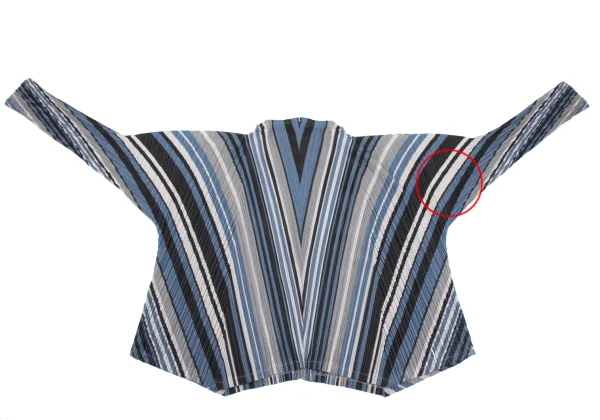 PLEATS PLEASE Poly Cotton Stripe Cardigan K-163754_011