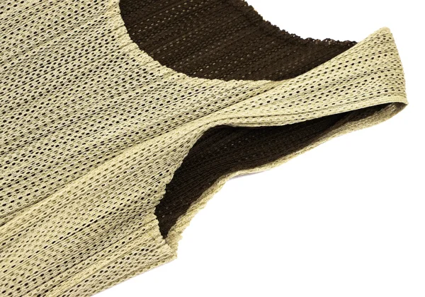 PLEATS PLEASE Mesh Pleated Layered Sleeveless Dress K-163758_005