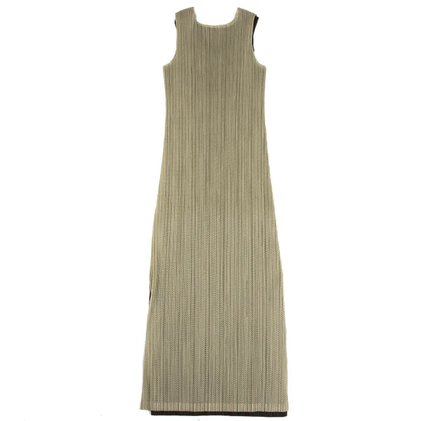 PLEATS PLEASE Mesh Pleated Layered Sleeveless Dress K-163758_010