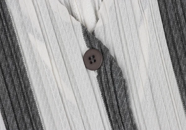 PLEATS PLEASE Striped V-neck Sleeveless Dress K-163759_005