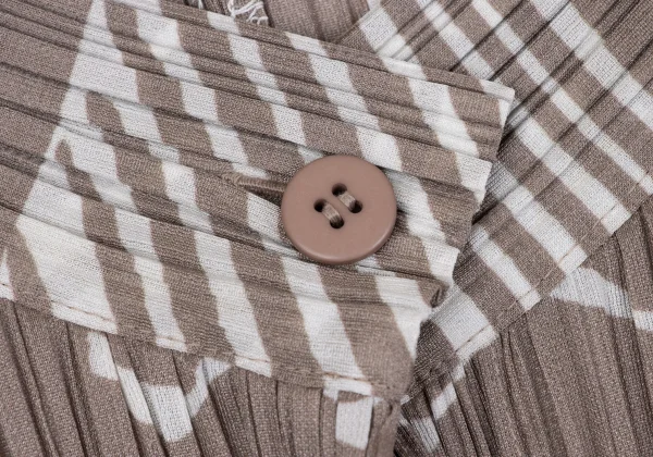 PLEATS PLEASE Printed Stand-collar Shirt Dress K-163760_006