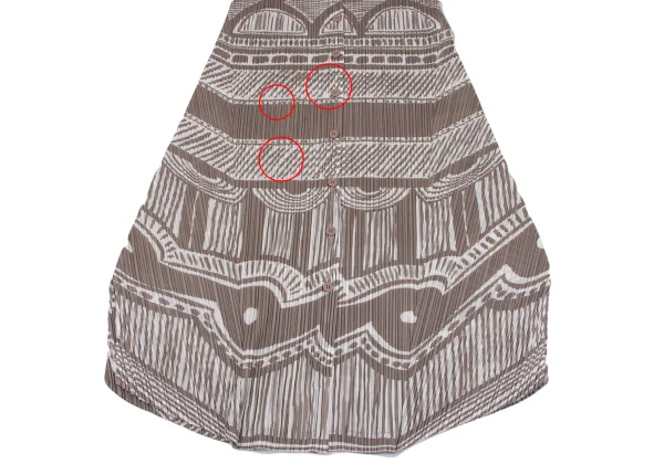 PLEATS PLEASE Printed Stand-collar Shirt Dress K-163760_008