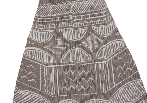 PLEATS PLEASE Printed Stand-collar Shirt Dress K-163760_014